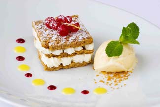 Flahavans mille feuilles flapjacks with lemon cream